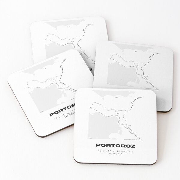 Item preview, Portorož Slovenia Map Print | Adriatic Coast Coordinates Minimalist Wall Art 45.5143° N, 13.5927° E designed and sold by RM-Journey.