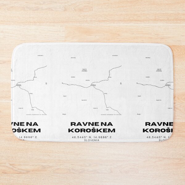 Item preview, Ravne na Koroškem Slovenia Map Print | Coordinates Minimalist Wall Art designed and sold by RM-Journey.