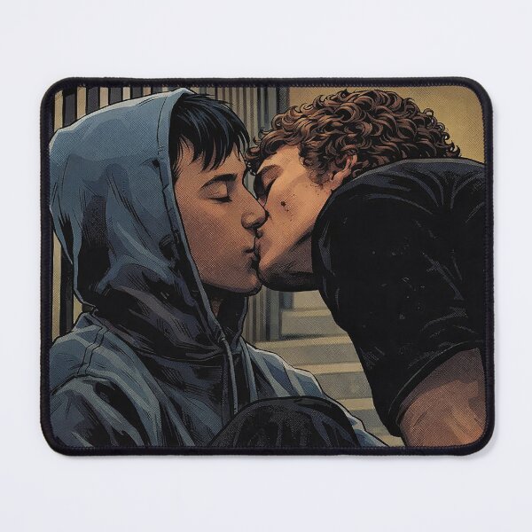 Item preview, Ilya and Shane kiss passionately in heated rivalry (fan art) designed and sold by PopCultureAndStuff.