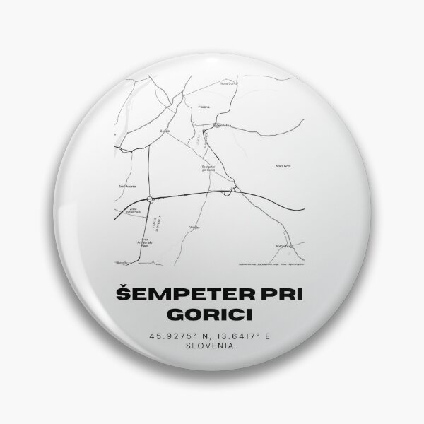 Item preview, Šempeter pri Gorici Slovenia Map Print | Coordinates Minimalist City Wall Art designed and sold by RM-Journey.