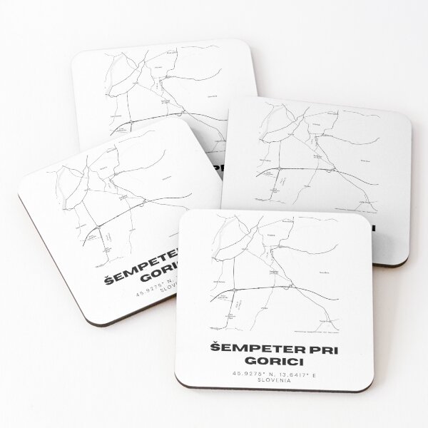 Item preview, Šempeter pri Gorici Slovenia Map Print | Coordinates Minimalist City Wall Art designed and sold by RM-Journey.