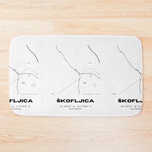 Item preview, Škofljica Slovenia Map Print | Coordinates Minimalist City Wall Art designed and sold by RM-Journey.