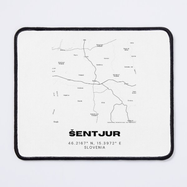 Item preview, Šentjur Slovenia Map Print | Coordinates Minimalist City Wall Art designed and sold by RM-Journey.