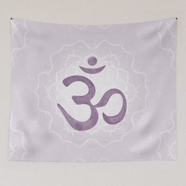 Item preview, OM Mandala Light Watercolor Bija - Plum designed and sold by Irene Estelle.