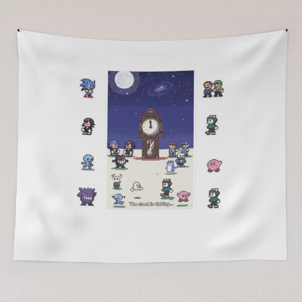 Item preview, Retro Pixel Ticking Clock – Ultimate Gaming & Anime Crossover Art designed and sold by Gurjeetpixelart.