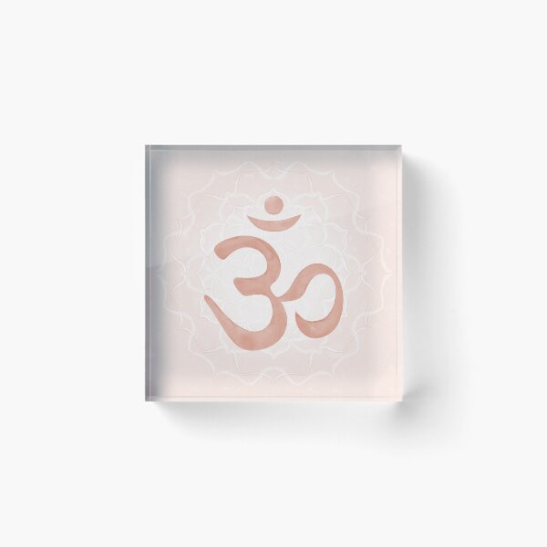 Item preview, OM Mandala Light Watercolor Bija - Coral designed and sold by Irene Estelle.