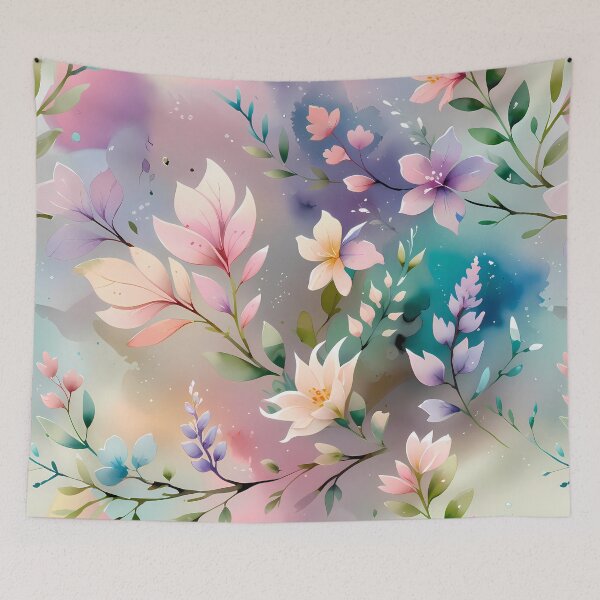Item preview, Watercolor Pastel Flowers - Dreamy Garden Design designed and sold by Blooms & Paws Haven .