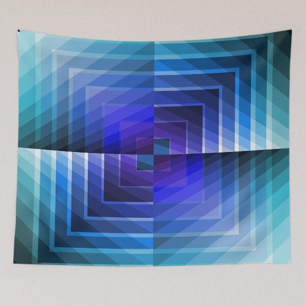 Item preview, Asymmetric Design, Blue and Purple, Geometric Abstraction, Abstract Art designed and sold by DDJust4U.
