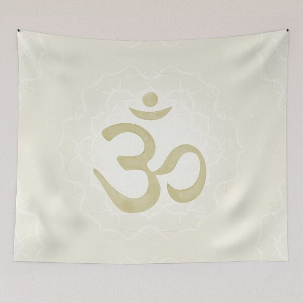 Item preview, OM Mandala Light Watercolor Bija - Gold designed and sold by Irene Estelle.