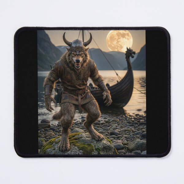 Item preview, Werewolf Viking Under a Full Harvest Moon designed and sold by Tridentulus.