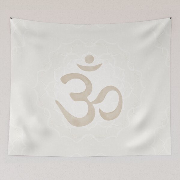 Item preview, OM Mandala Light Watercolor Bija - Dove designed and sold by Irene Estelle.