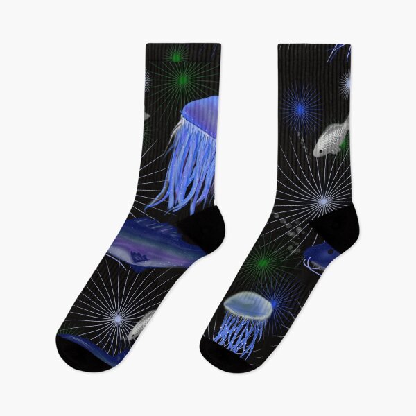 Item preview, Jellyfish and Fish design designed and sold by Nightflyer Art.