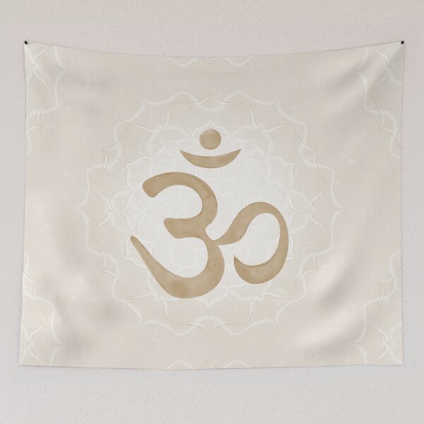 Item preview, OM Mandala Light Watercolor Bija - Fawn designed and sold by Irene Estelle.