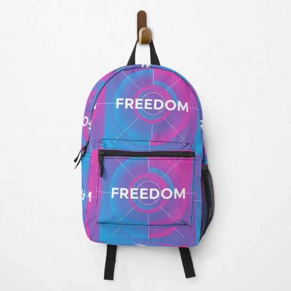 Artikelvorschau, FREEDOM Modernes geometrisches Typografie-Design mit Neon-Farbverlauf entworfen und verkauft von goodcrystals.