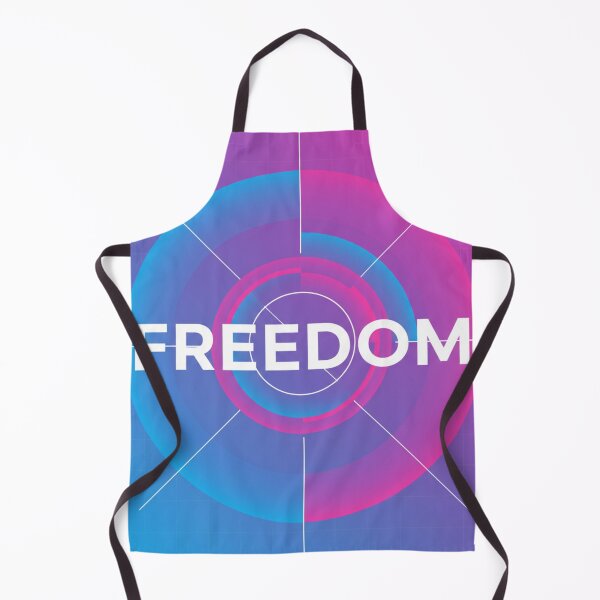 Artikelvorschau, FREEDOM Modernes geometrisches Typografie-Design mit Neon-Farbverlauf entworfen und verkauft von goodcrystals.