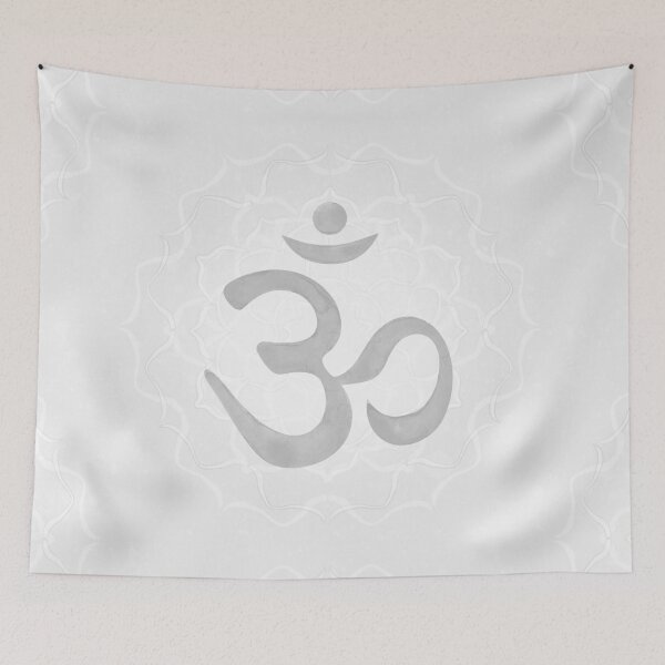 Item preview, OM Mandala Light Watercolor Bija - Fog designed and sold by Irene Estelle.