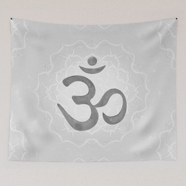 Item preview, OM Mandala Light Watercolor Bija - Slate designed and sold by Irene Estelle.