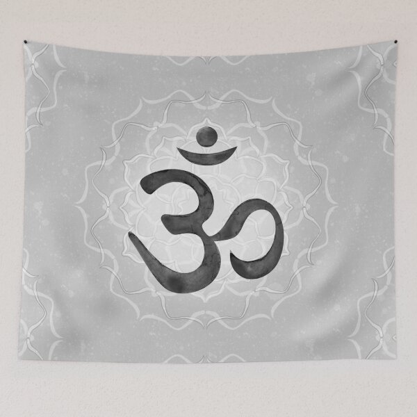 Item preview, OM Mandala Light Watercolor Bija - Coal designed and sold by Irene Estelle.