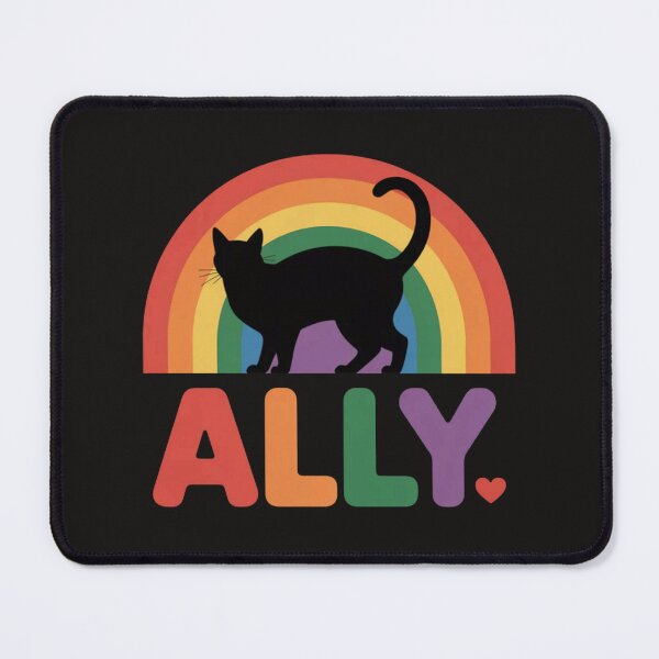 Item preview, Womens Allycat LGBT Pride Ally Cat With Rainbow designed and sold by MaryTaylor3.