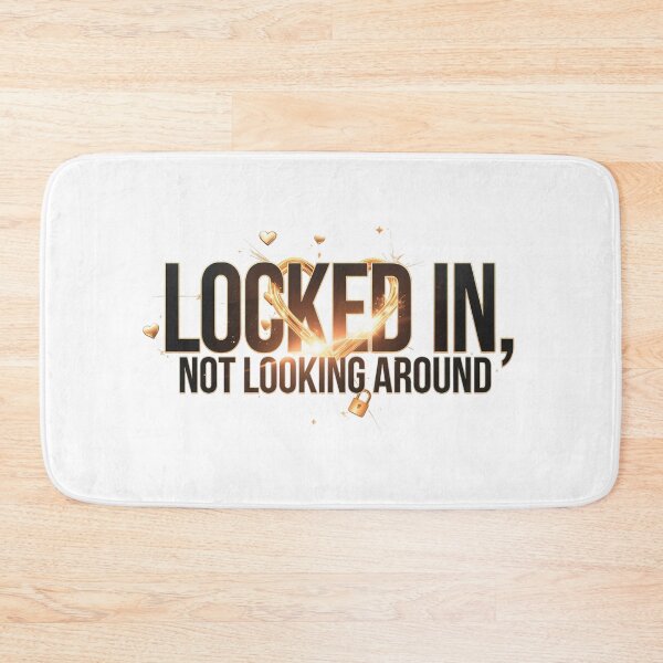 Item preview, Locked In, Not Looking Around-Modern Valentine Love Quote Typography Design designed and sold by Aarvya Fashion Club ( A.F.C ).