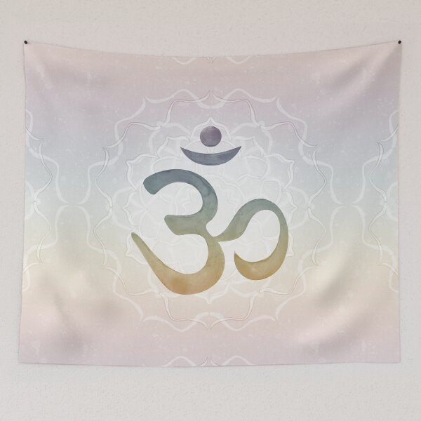 Item preview, OM Mandala Light Watercolor Bija - Rainbow Sunset designed and sold by Irene Estelle.
