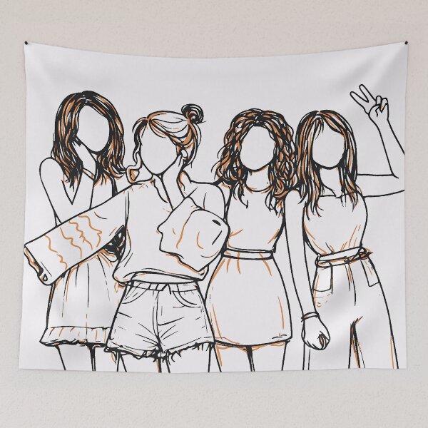 Item preview, four friends designed and sold by Pixura.