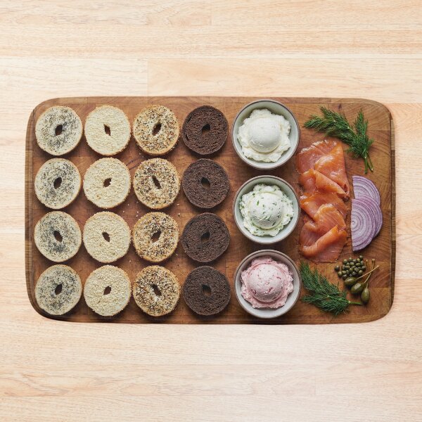 Item preview, Gourmet Bagel & Lox Brunch Board Knolling designed and sold by SavinMercantile.