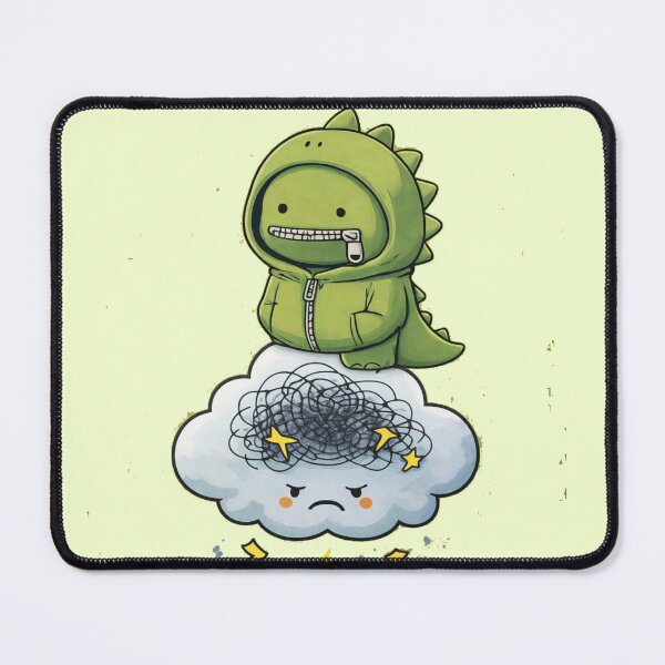 Item preview, Thinking Again T-Shirt – Cute Dinosaur Overthinking Aesthetic Art Tee designed and sold by KDesignCrafts.