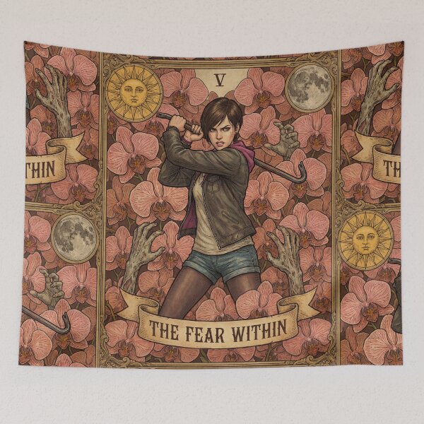 Artikelvorschau, Resident Evil Moira Burton Vintage Tarotkarten-Gaming-Kunst entworfen und verkauft von Back2Collage.