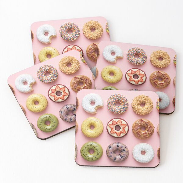 Item preview, Colorful Assorted Donut Grid Knolling designed and sold by SavinMercantile.
