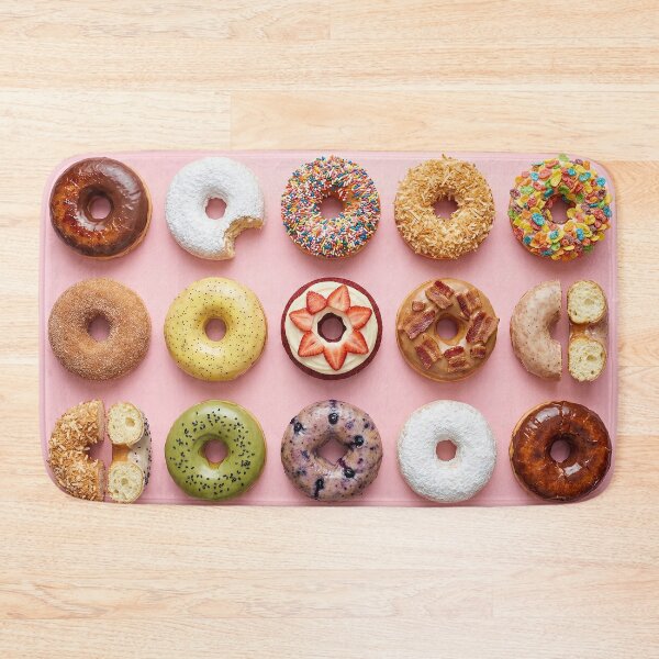 Item preview, Colorful Assorted Donut Grid Knolling designed and sold by SavinMercantile.