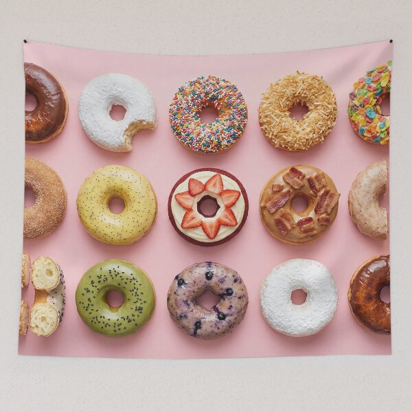 Item preview, Colorful Assorted Donut Grid Knolling designed and sold by SavinMercantile.