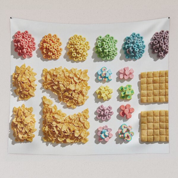 Item preview, Oddly Satisfying Sorted Cereal Knolling Art designed and sold by SavinMercantile.