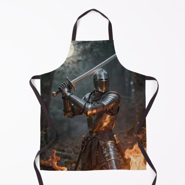 Item preview, Knight Warrior Creed Print on Demand Products – Swinging Sword & Flames Design designed and sold by gabrielbroady.