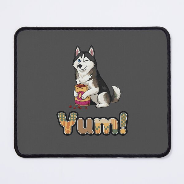 Item preview, Winking Husky Dog Lover Tee: Yum! Foodie Pup Design designed and sold by THE-DAILY-DRIPS.