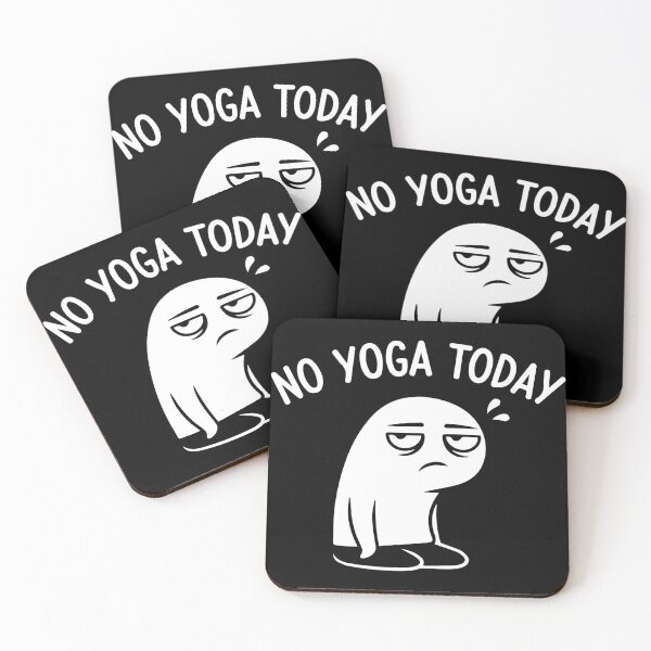 Item preview, No Yoga Today Funny Sad Figure Sarcastic Pun Sports designed and sold by Kestovi.