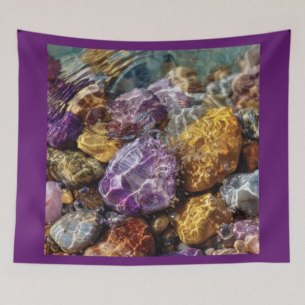 Item preview, Colorful Rocks in Shallow Water designed and sold by Tridentulus.