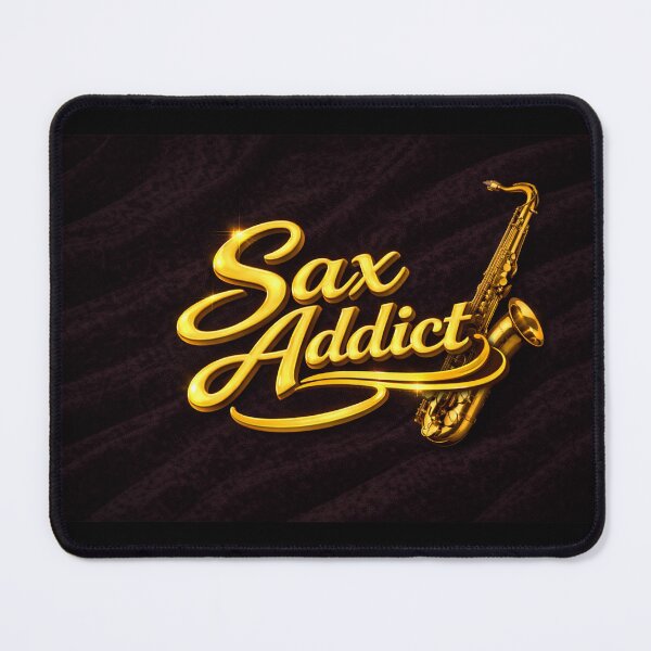 Item preview, Sax Addict – Gold Tenor Sax on Black Velvet designed and sold by MySheetMusicArt.