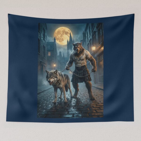 Item preview, Werewolf Goes for Walkies in London designed and sold by Tridentulus.