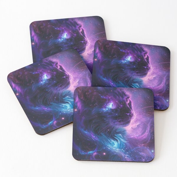 Item preview, Astral Whiskers Cosmic Cat Art designed and sold by QuantumDrift.