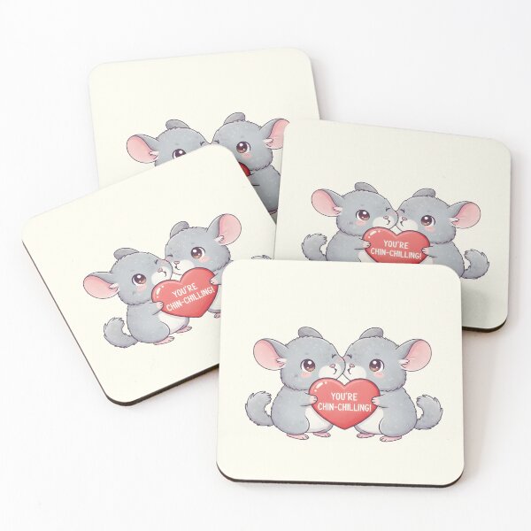 Item preview, You’re Chin-Chilling! Kawaii Chinchilla Couple Heart Art designed and sold by arup7980.