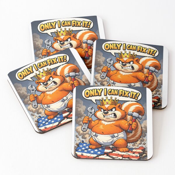 Item preview, Only I Can Fix It – Angry Orange Skunk Political Cartoon designed and sold by RemosTees.