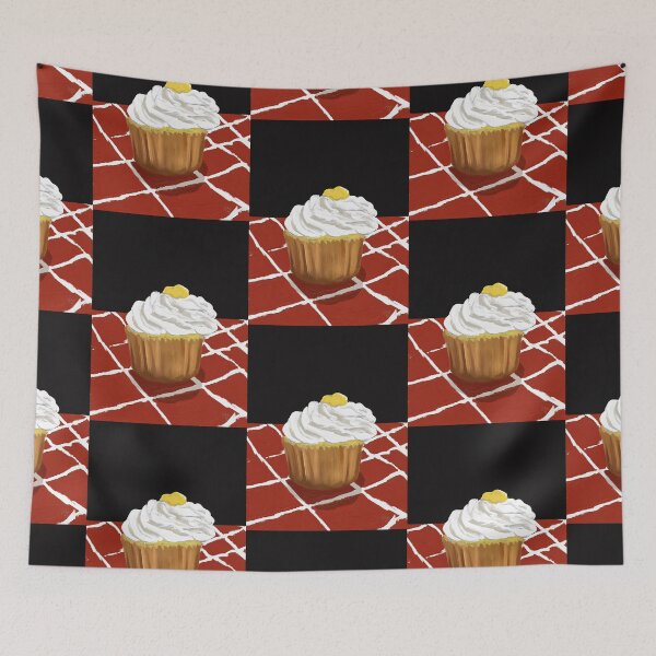 Item preview, Cupcake On Red Tablecloth designed and sold by Lois  Bryan.