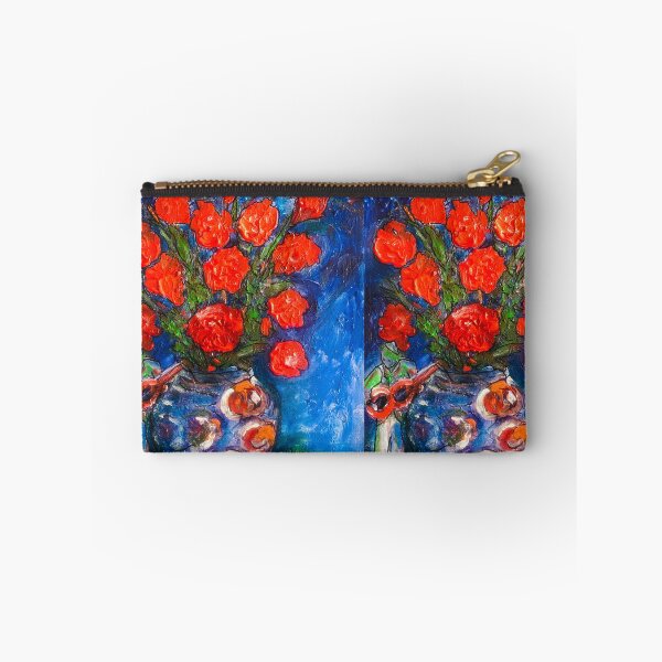 Item preview, Chagall-Inspired Red Roses & Music – Dreamy Valentine Love Art Painting designed and sold by Nikkiart24.redbubble.com.