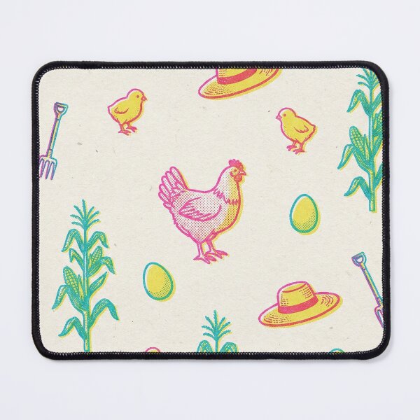Item preview, cozy pastel mood chicken, chicks, and egg seamless patterns designed and sold by Virtual-Studio-Geebaki.