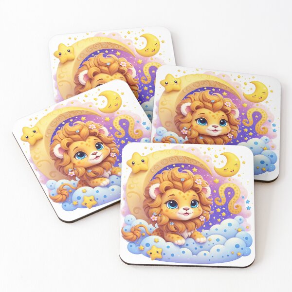 Item preview, Sweet Leo Baby Lion Zodiac Nursery Art designed and sold by LunaPixelStudio.