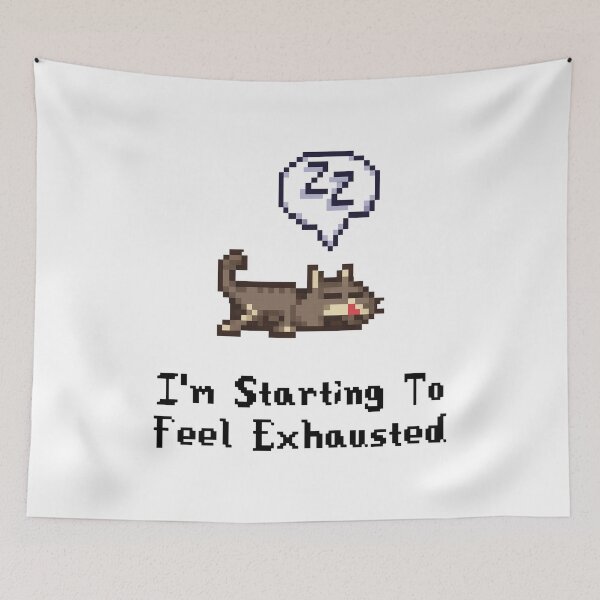 Item preview, I'm starting to feel exhausted - Cat sleeping - Stardew Valley designed and sold by Gautamaa.
