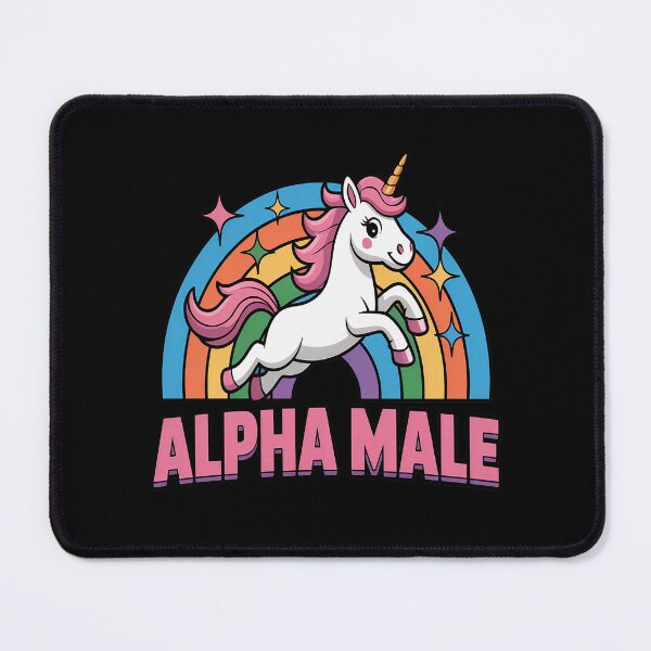 Item preview, Alpha Male Unicorn Sarcastic Ironic Weird Y2K Humor designed and sold by orlodrake.