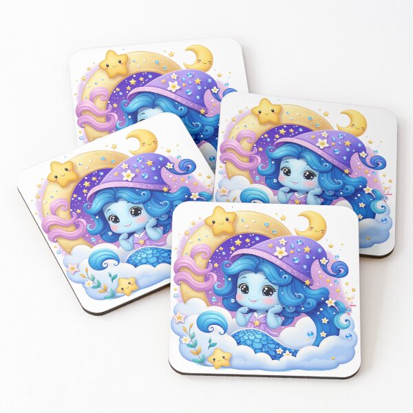 Item preview, Baby Mermaid Aquarius Zodiac Nursery Art designed and sold by LunaPixelStudio.