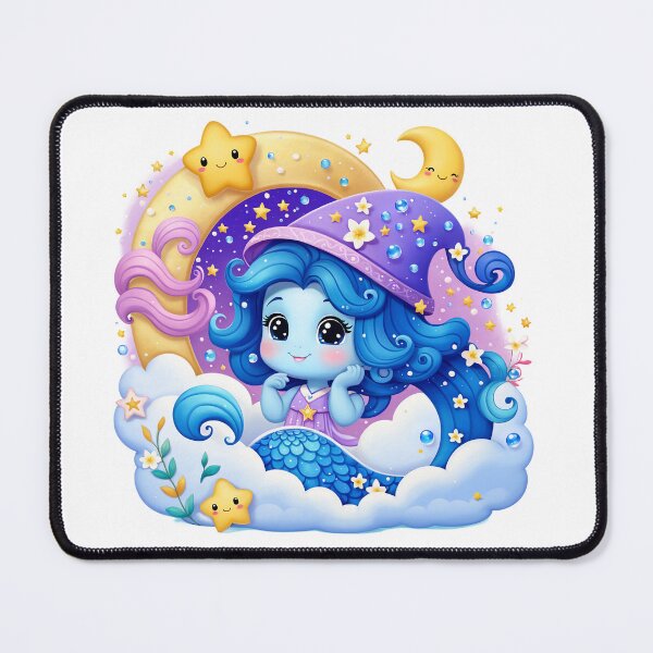 Item preview, Baby Mermaid Aquarius Zodiac Nursery Art designed and sold by LunaPixelStudio.